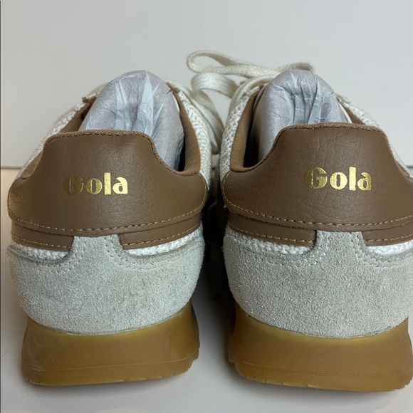 Gola Tornado Zephyr Woven Crochet Women’s Sneakers 7.5 Off White/Light Caramel - Picture 10 of 16